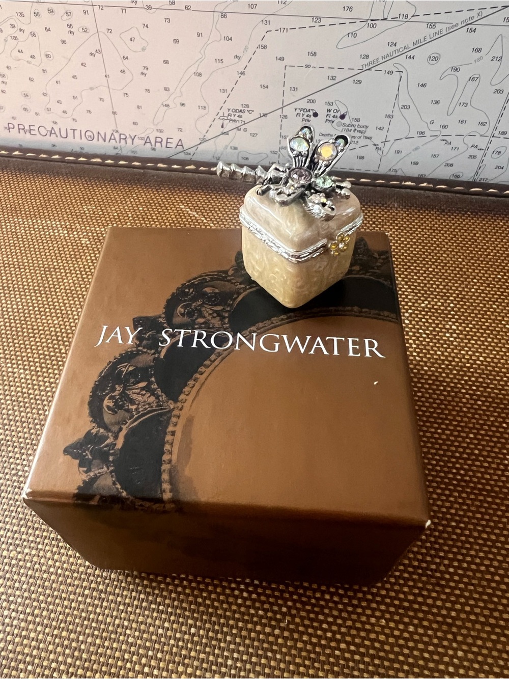Jay Strongwater Dragonfly Tiny Trinket Mini Box - Perfect Condition!